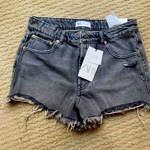 NWT Zara Charcoal Cut-Offs